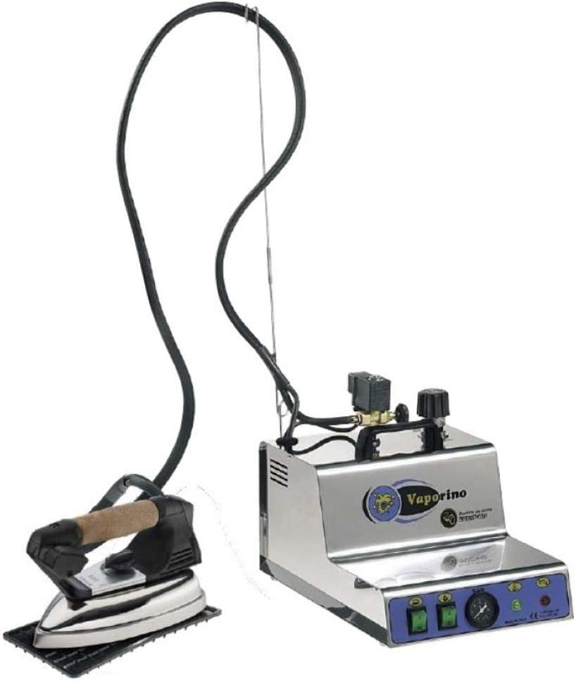 BATTISTELLA Vaporino Maxi Inox Powerstation, 2,3 Liter, Schwarz, Bügelstation Professionell - Dampferzeuger mit Bügeleisen
