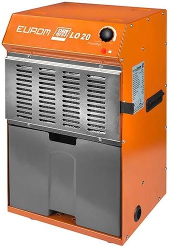 Eurom Luftentfeuchter, 20 Liter in 24 Stunden, 360 W, Orange, LO20 Bautrockner Feuchtigkeitskiller