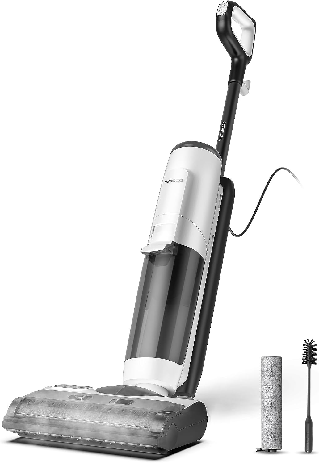 Tineco Staubsauger, Schwarz, Floor ONE S5 STEAM Smart Nass-Trocken-, Nass Trockensauger mit Kabel, mit LED Anzeige iLoop Selbstreinigung Wischsauger