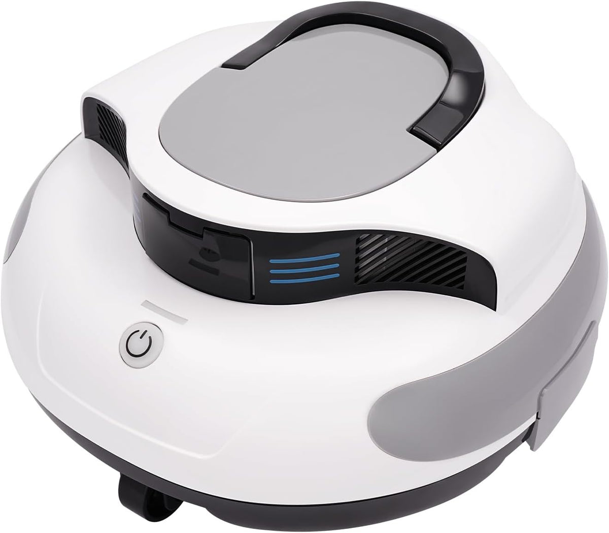 AHSSBSA Poolroboter, 18 W, 42 L, ABS, Rostfreier Stahl, Schwarz, kabellos 5000mAh IPX8 100min 3h Ladezeit /min Saugkraft