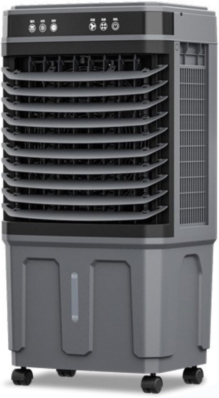 MYUYEE Standventilatoren, 1,5 l, 90 cm, Weiß, Tragbarer Verdunstungsluftkühler mit Tank, 3 Geschwindigkeiten, 4 Eisboxen