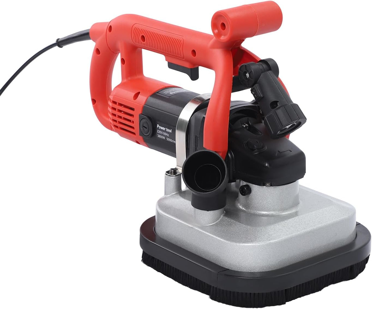 PromiseFly Schleifer, 3800 W, 3800 W, ABS, Diamant, Edelstahl, Schwarz, 4-Kopf-Beton 5000 U/min Bodenpoliermaschine für Betonböden