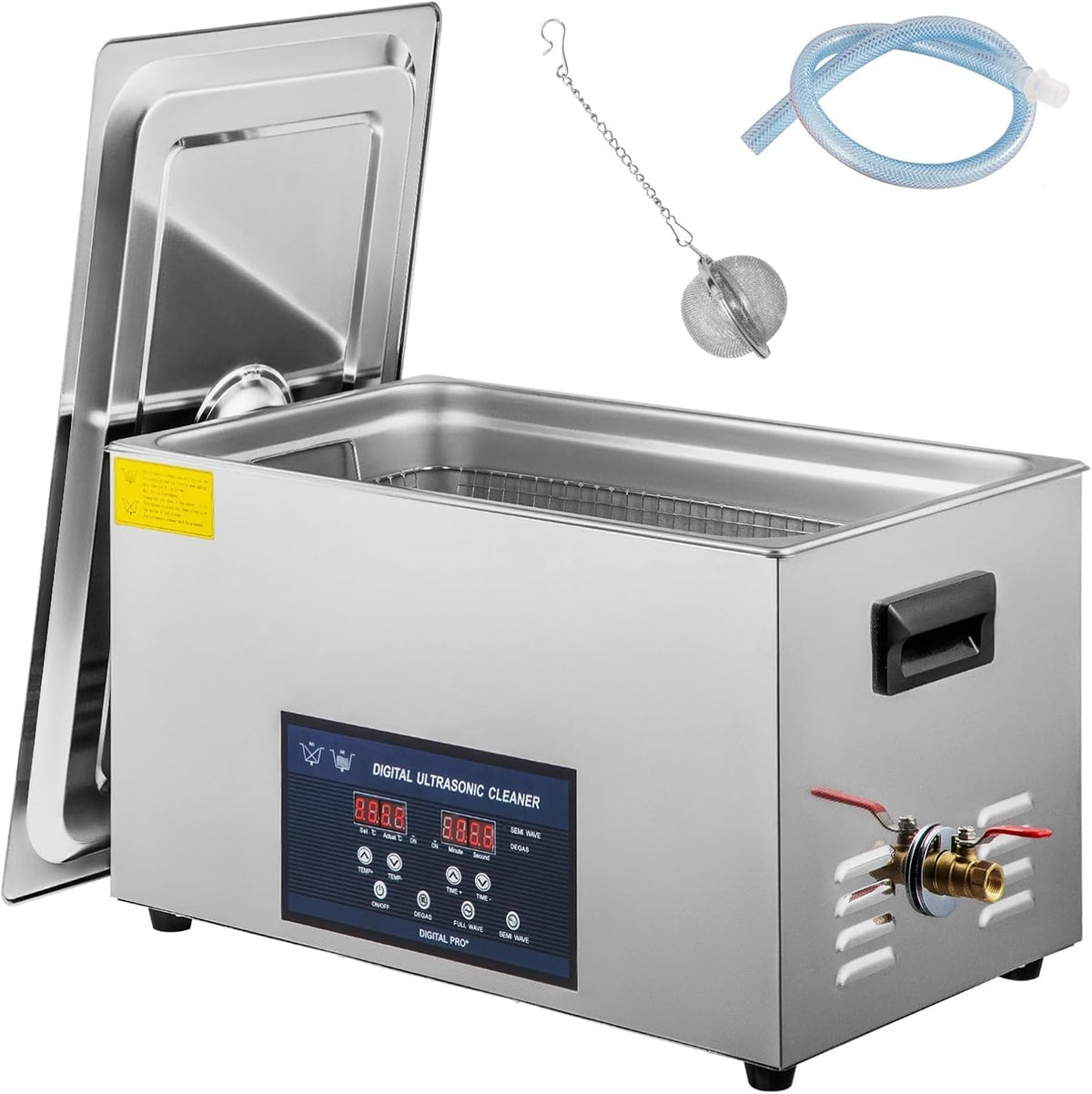 TRDEWR Waschmaschine, 30 L, Weiß, Ultraschall Reiniger Mit Doppel-Frequenz Digitale Tragbare