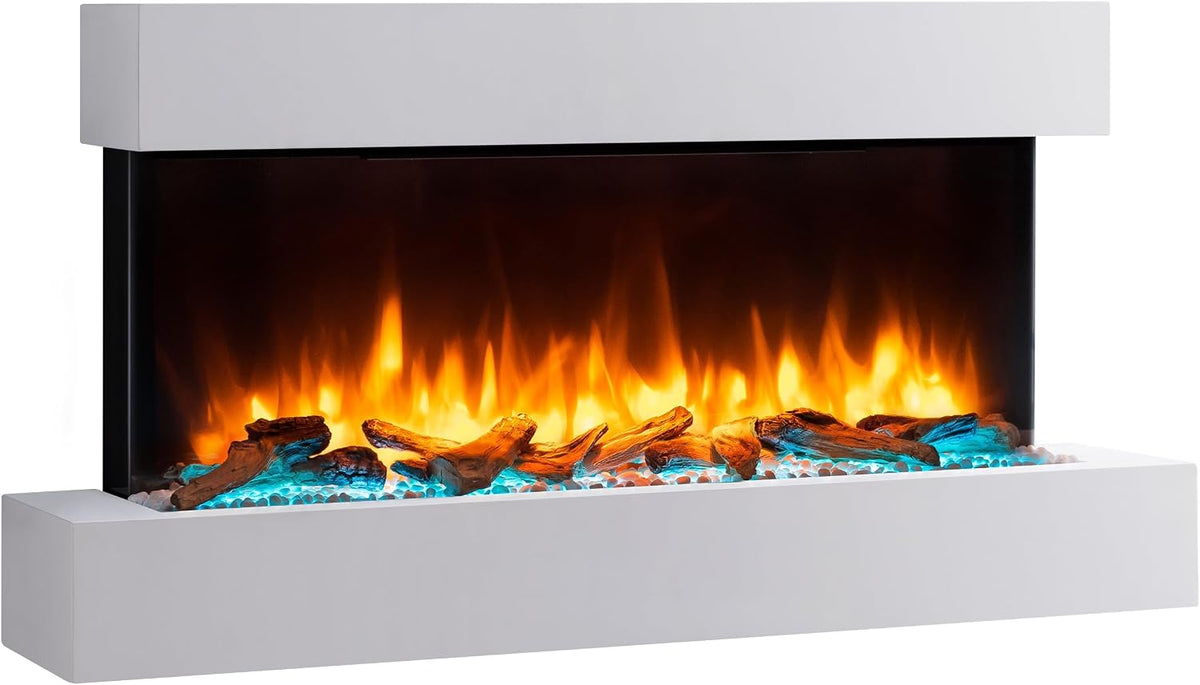 BALDERIA Elektrokamin, Weiß, Ignis Elektrischer Wandkamin, Weiss