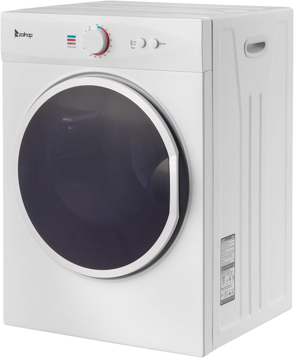 LEADZM Wäschetrockner, 1020 W, 3KG, Schwarz, Trockner, kompakter Ablufttrockner, mit Anzeige für verschiedene Trocknungsmodi