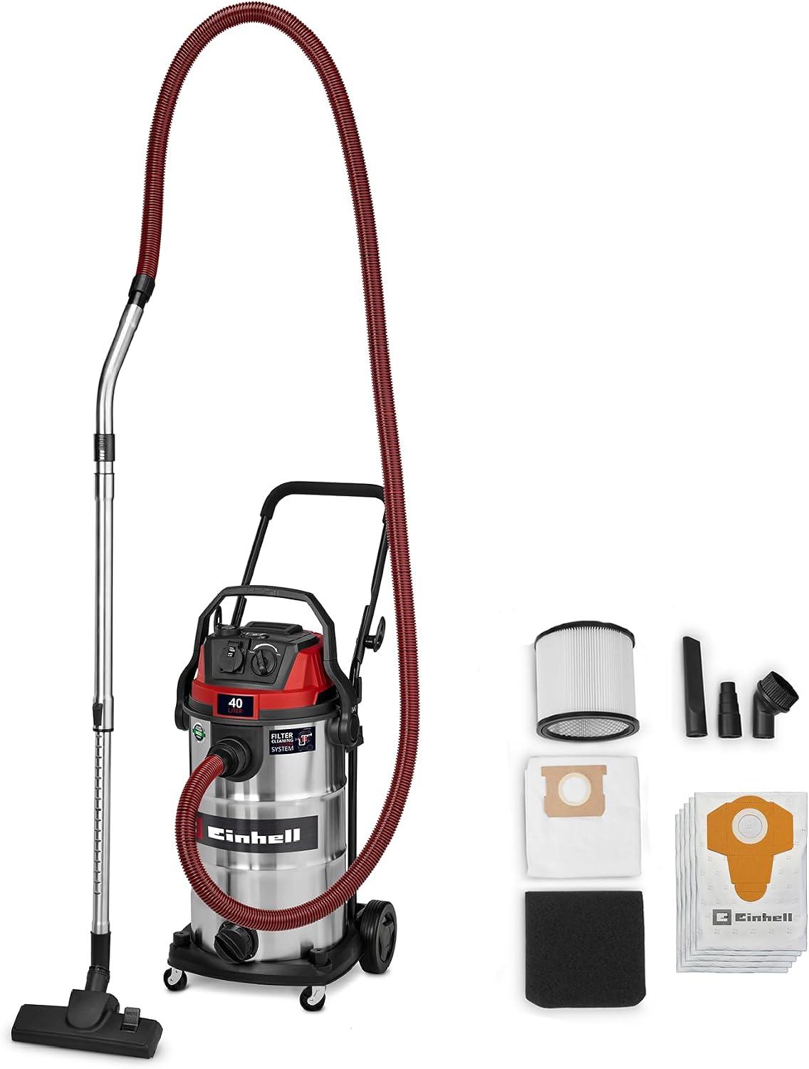 Einhell Kindersitz, 1150 W, 40 L, Schwarz, Nass-Trockensauger TE-VC 4090 SACL (, 225 mbar Saugleistung, Behälter