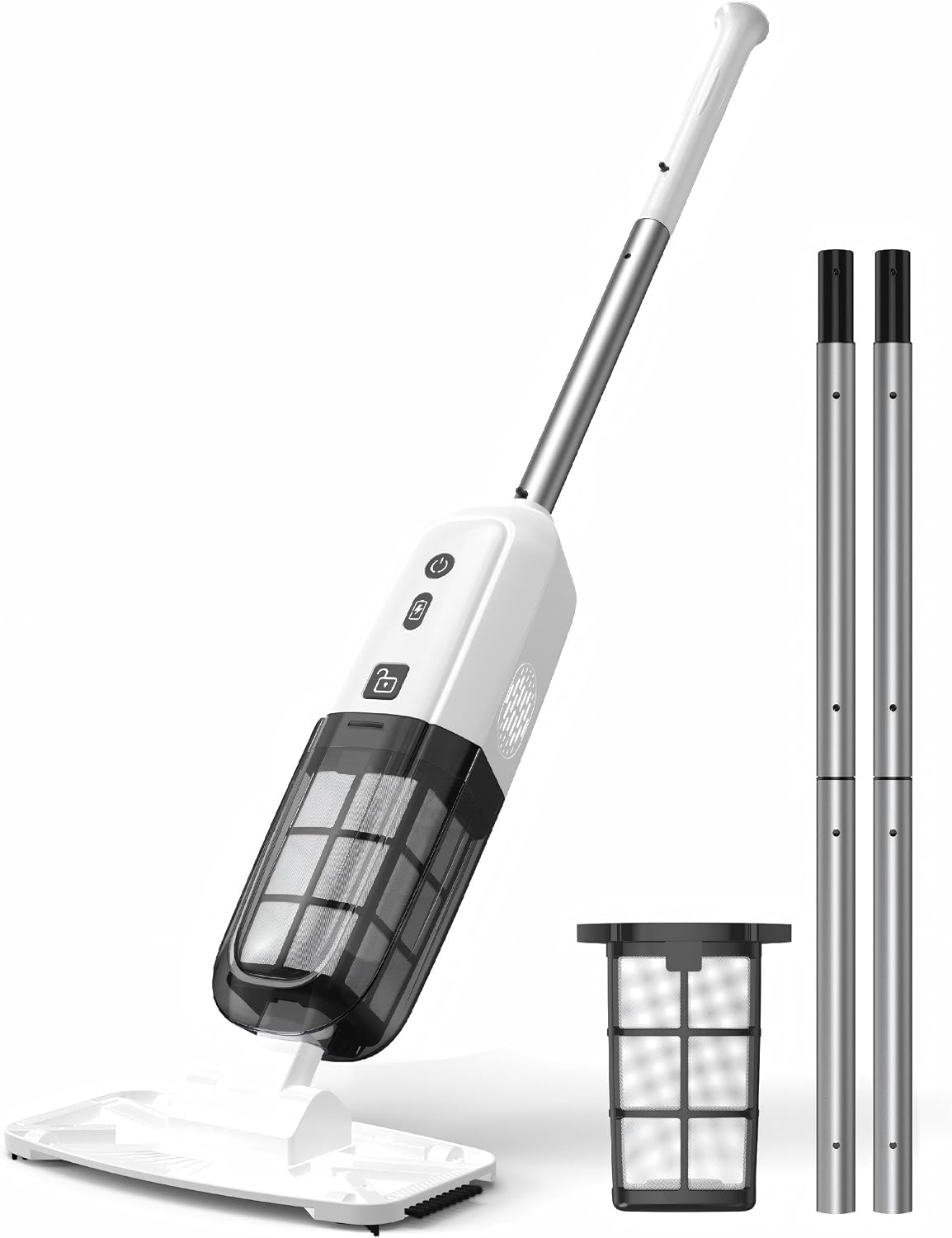 WITBOX Poolroboter, 250 cm, Weiß, 2026 Upgrade Poolsauger Akku, Pool Handsauger Mit Betriebsdauer Bis Zu 70 Minuten