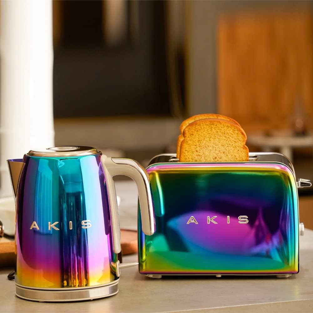 AKIS ALIVE KITCHEN IDEA STUDIO Wasserkocher & Toaster Sets, 2400 W, 850 W, 1,7 L, Silber