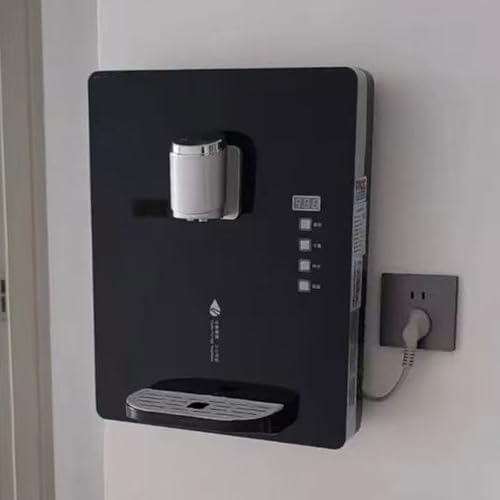 Wand Heißwasserspender, Schwarz, Wasserspender mit heißem und kaltem Wasser, elektronischem Schloss und Smart-Touchscreen