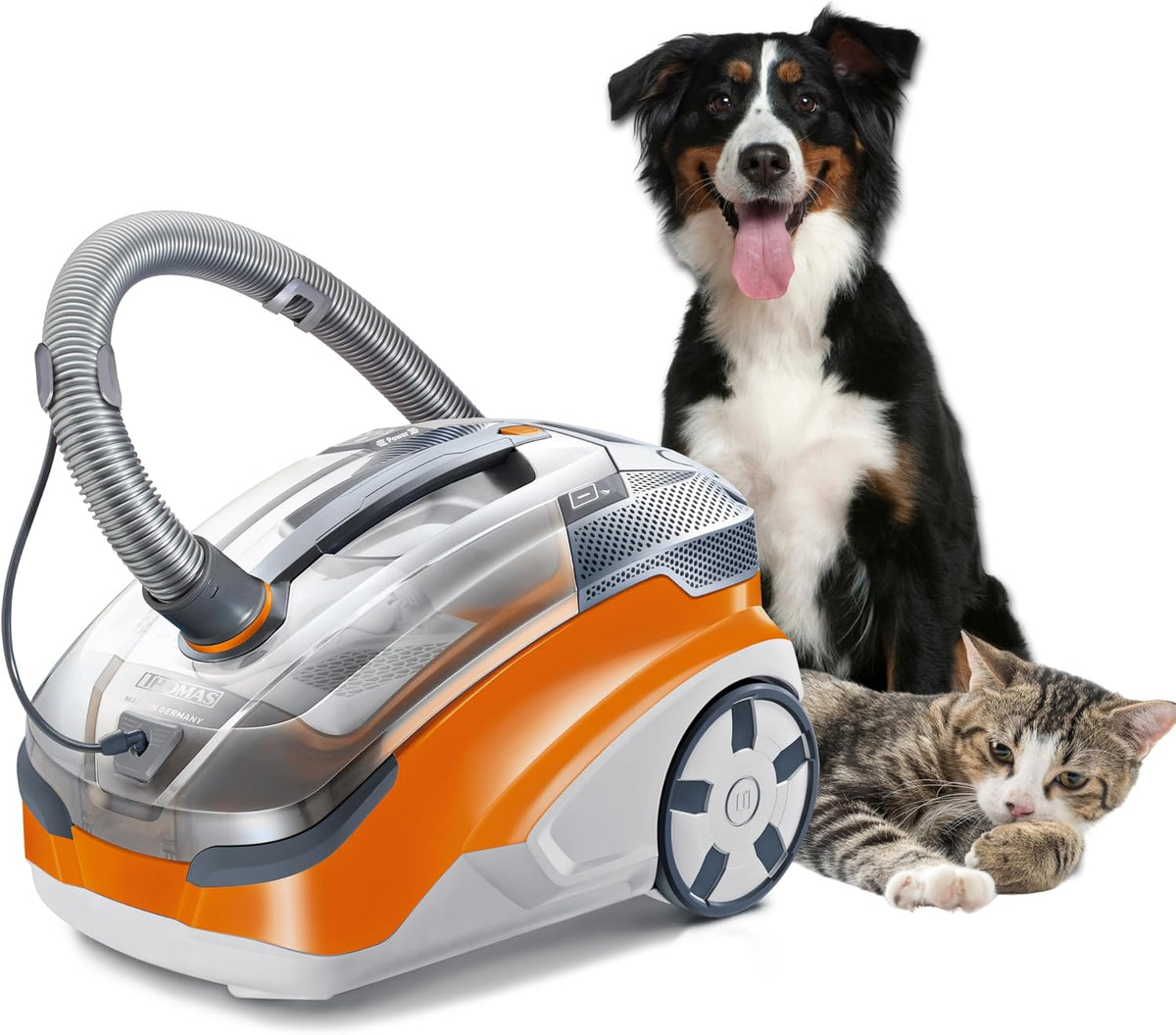 THOMAS Staubsauger, 1700 W, Schwarz, Aqua+ PET & Family Tierhaar, beutellos