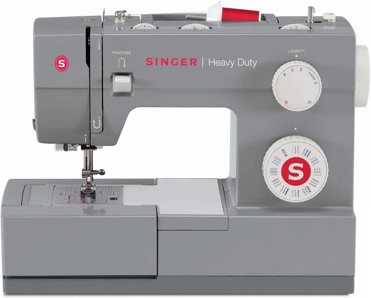 Singer Einfache Nähmaschinen, Silber, Robuste 4432 Nähmaschine mit 32 integrierten Stichen, automatischer Nadeleinfädler
