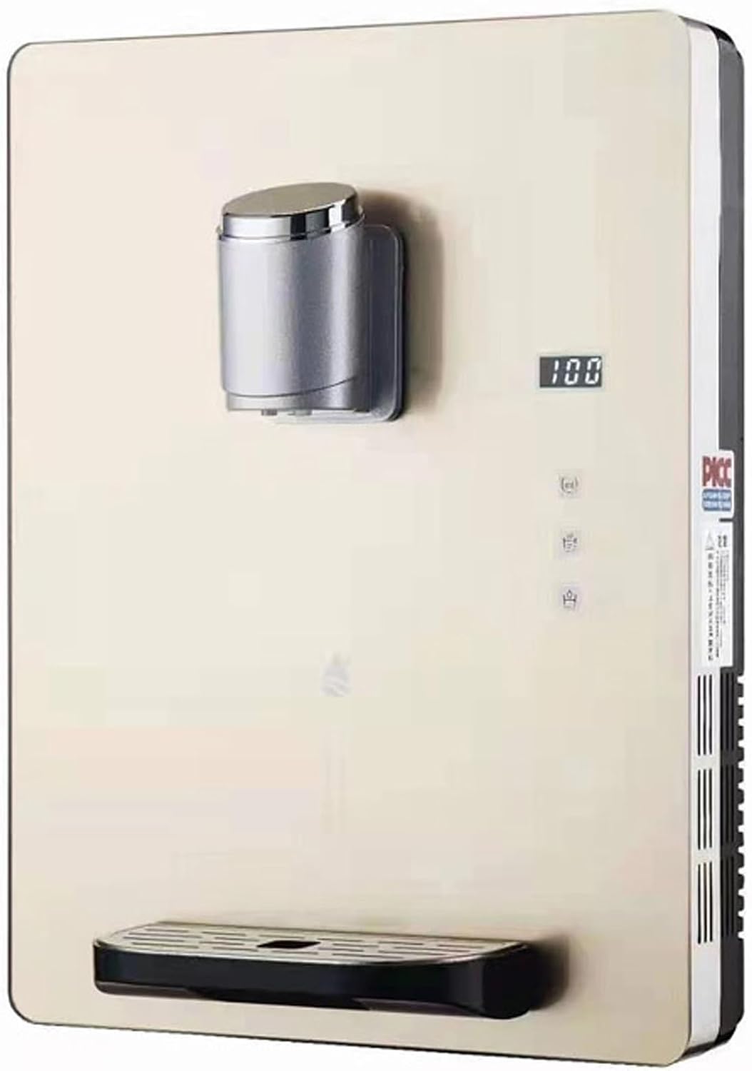 ZGHQHCDRH Heißwasserspender, 2200 W, 30 L, Beige, Wandmontierter Wasserverteiler, Netzbetriebener, 3s Schnellheizung /H