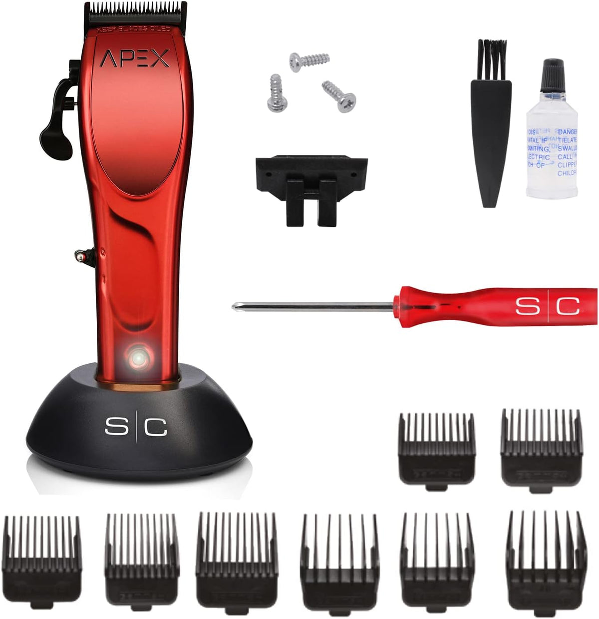 Stylecraft Elektrorasierer, Schwarz, Professional Herrenhaarschneider hergestellt von Gamma Più, Clipper mit Rotationsmotor