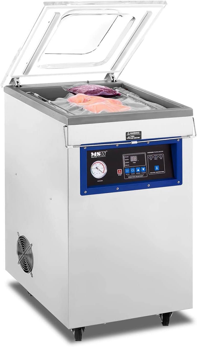 MSW Motor Technics Folienschweißgeräte, 900 W, 20 m, Schwarz, VPM-900G Vakuumierer Vakuumiergerät Standgerät ³/h