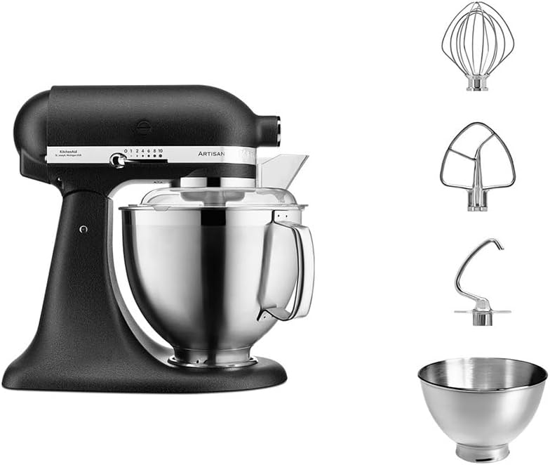 KitchenAid Universalküchenmaschinen, 4.8 L, Silber/Schwarz, Küchenmaschine - Artisan - Kippbarem Food Processor