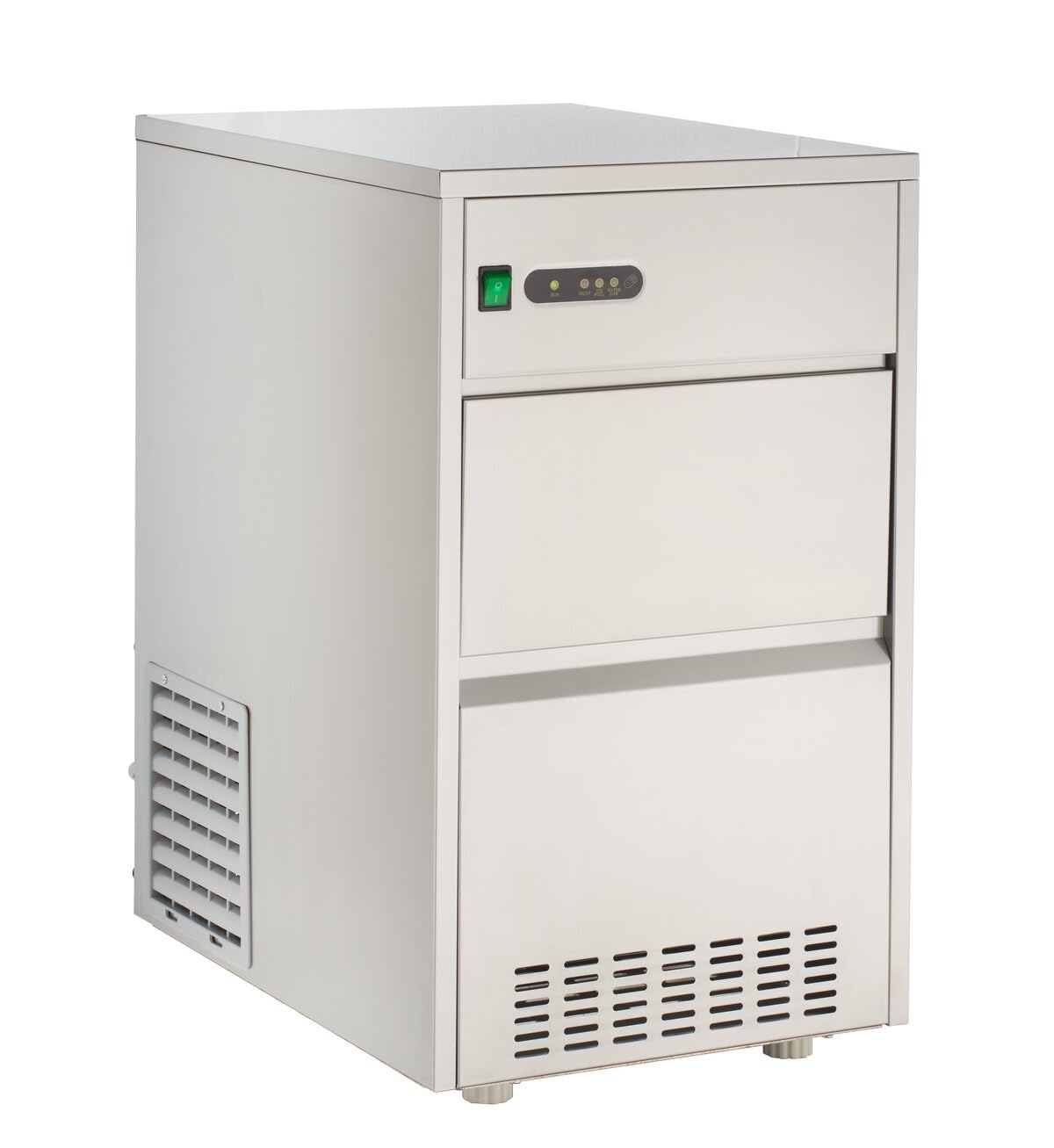 GastroHero Eiswürfelbereiter, 50 kg, 230 V, Silber, Hohlkegel Eisbereiter, /Stunde, Edelstahl HKEB-ECO50
