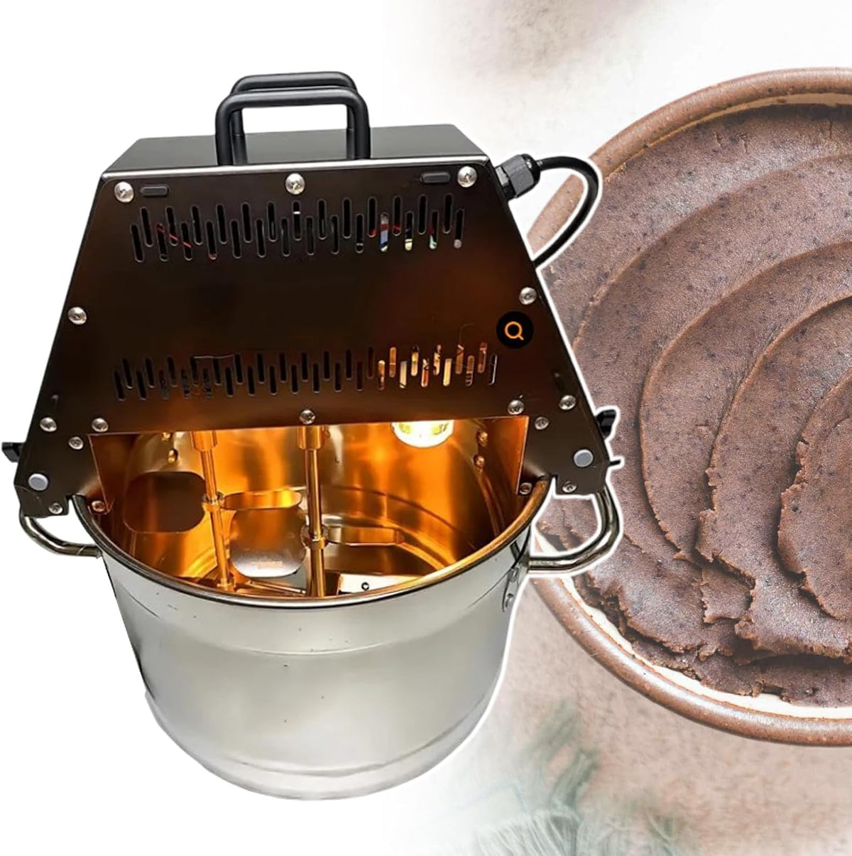 HCAUYNN Gasherd, 60 W, 110 V, Schwarz, Gewerblicher ElektrorüHrer, Zum Zubereiten Von Marmelade, Ketchup, SchokoladensoßE