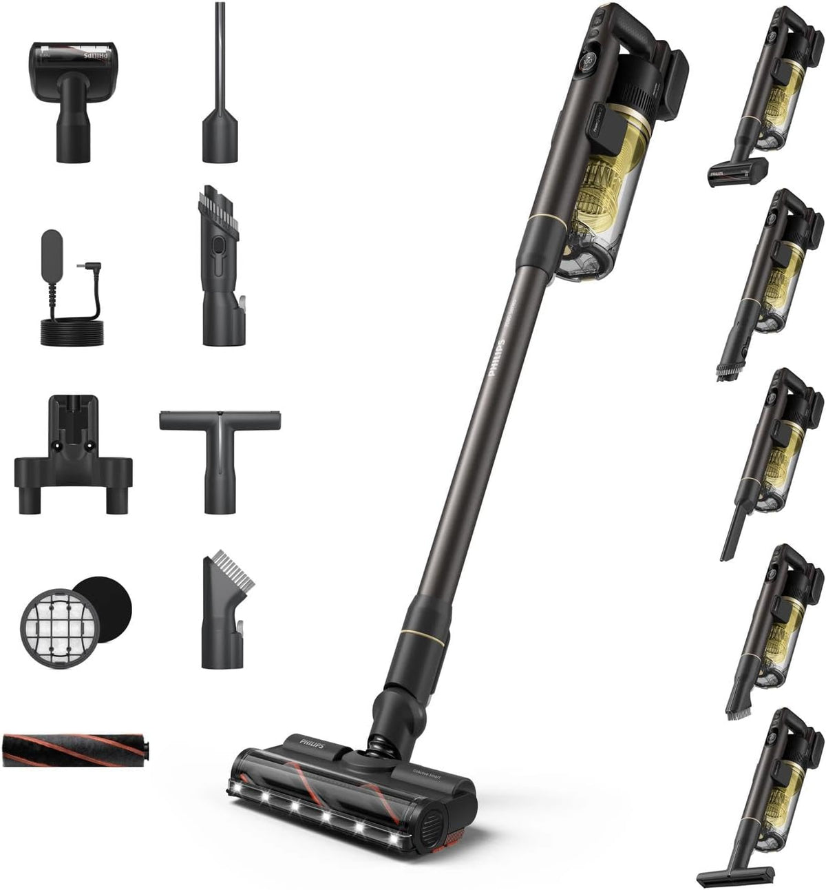 PHILIPS Staubsauger, Gelb, Akku- SpeedPro Max 7000 Serie, 80 Min Laufzeit