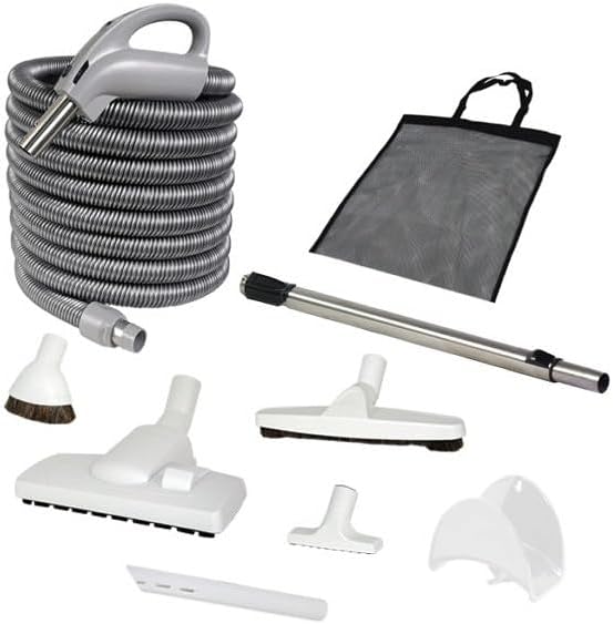 AX CENTRAL VAC Staubsauger, 7,5m, Schwarz, Reinigungskit OPTIMA langer für einen Zentral, Kompatibel mit den Modellen BEAM