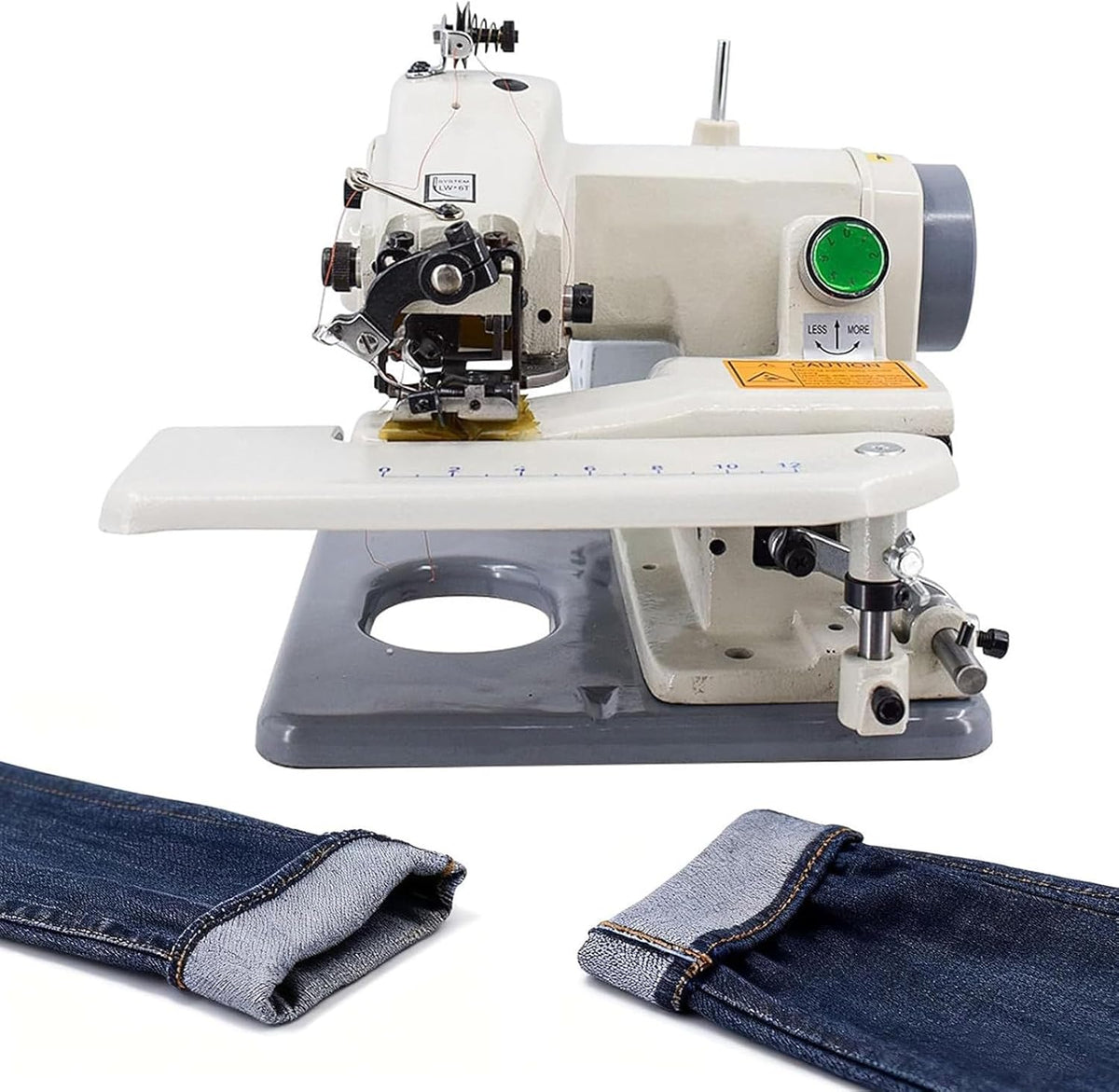 Professionelle Blindstichmaschine, Schwarz, Blindstich-Saummaschine, tragbare Näh- und Stickmaschine, Nadelteilung