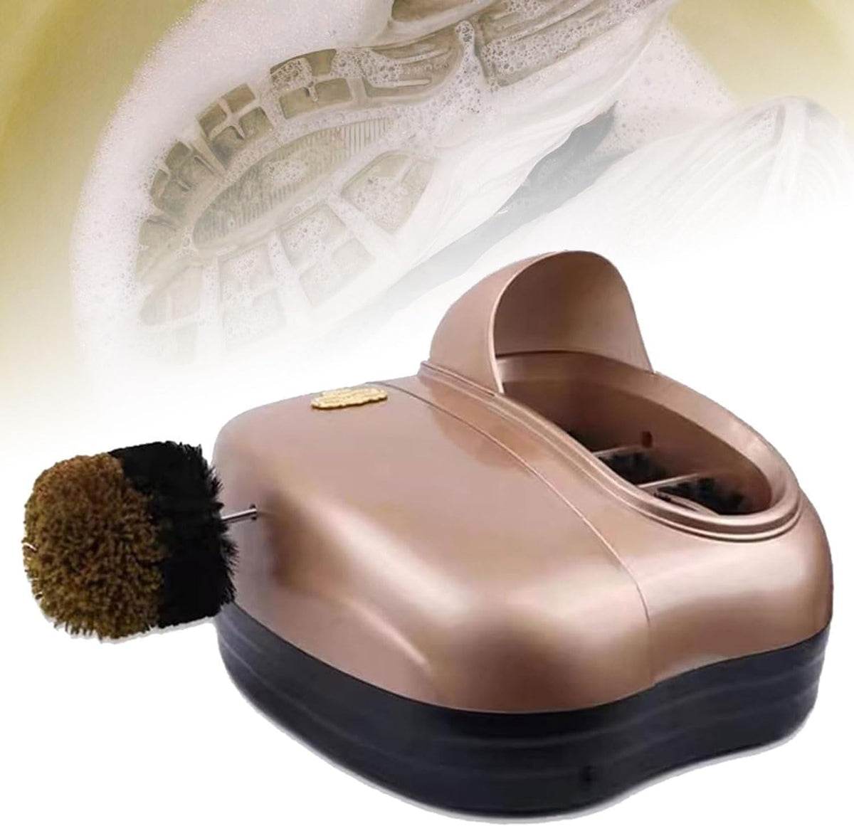 WQZStar Schuhreiniger, Grau, Automatische Schuhsohlen-Reinigungsmaschine, Schuhoberteil- und Sohlen-Reinigungsmaschine