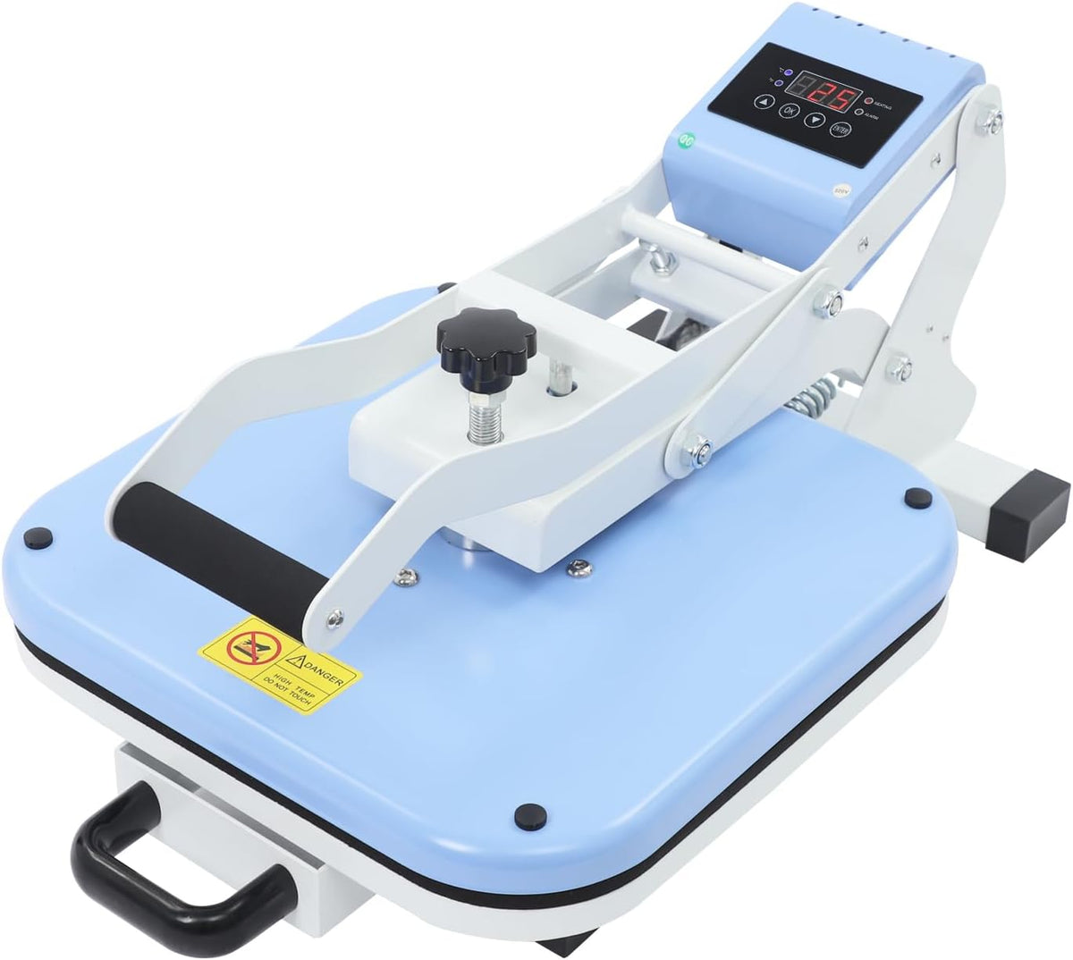 TTISJHK Druckpressen, 38x38 cm, 1600 W, 220 V, Schwarz, Hitzepresse, Wärmepresse Transferpresse mit Digitalanzeige