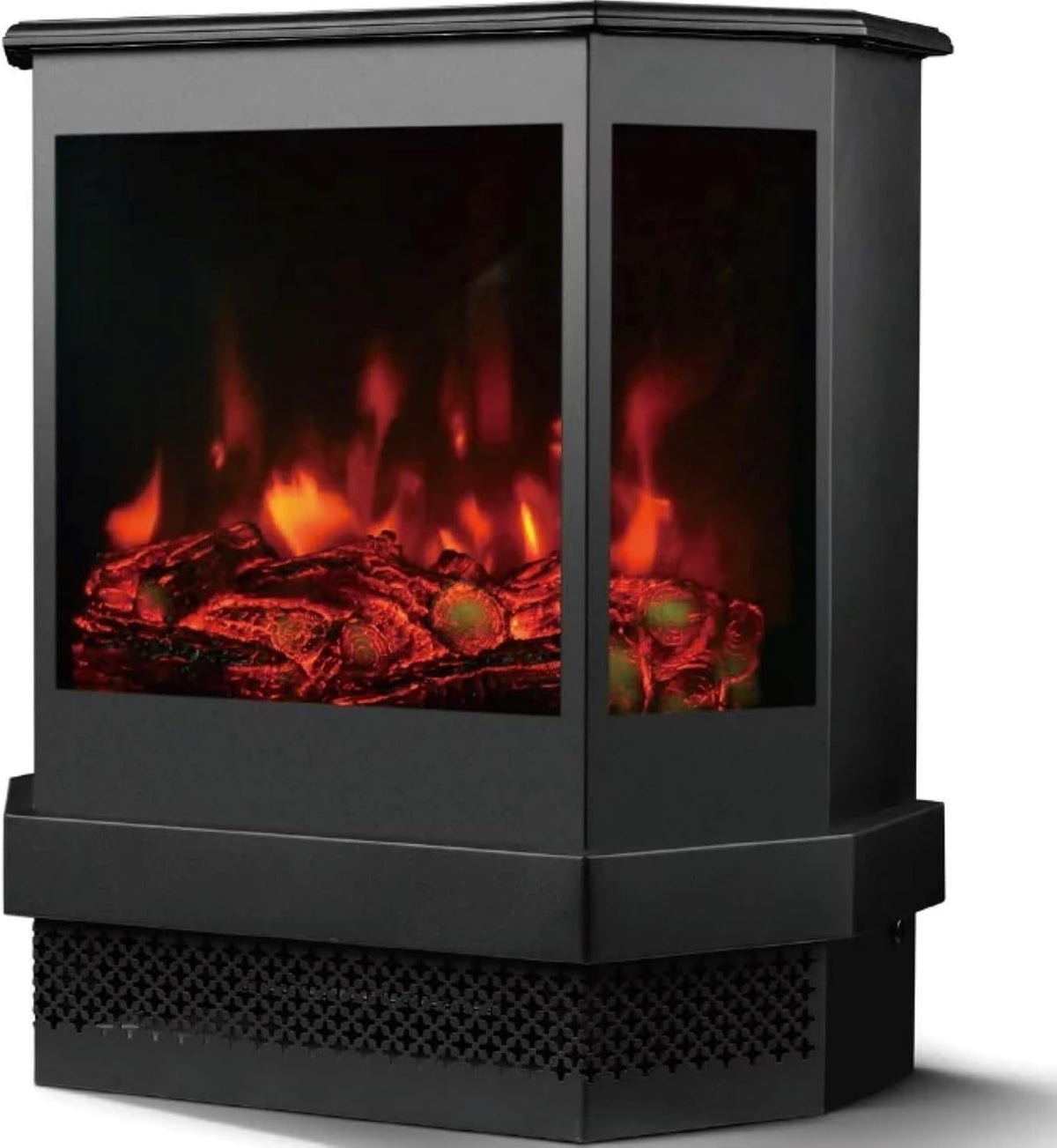Syntrox Germany Elektrokamin, Schwarz, Palimbo, Illusion echtes Feuer, Sicherer Kamin, Überhitzungsschutz, Moderne Einrichtung