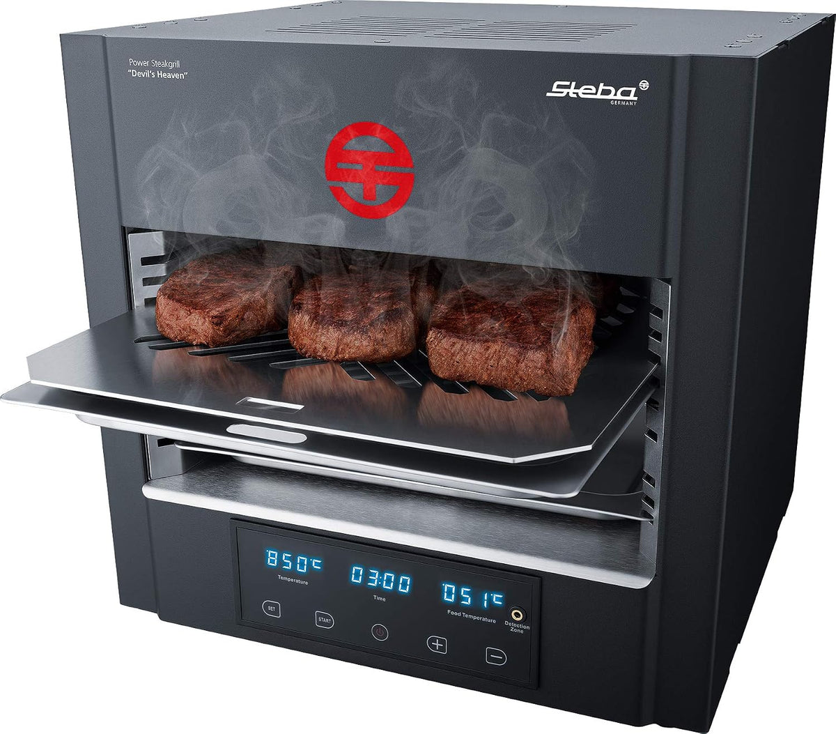 Steba Elektrische Tischgrills, Schwarz, Power ELEKTRO Steakgrill PS E 2600 XL Devil's Heaven