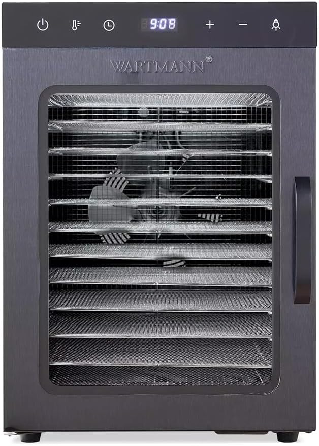 Wartmann Dörrautomaten, Silber, WM-2512 Dörrautomat aus Edelstahl - Kompakter Dörrautomat
