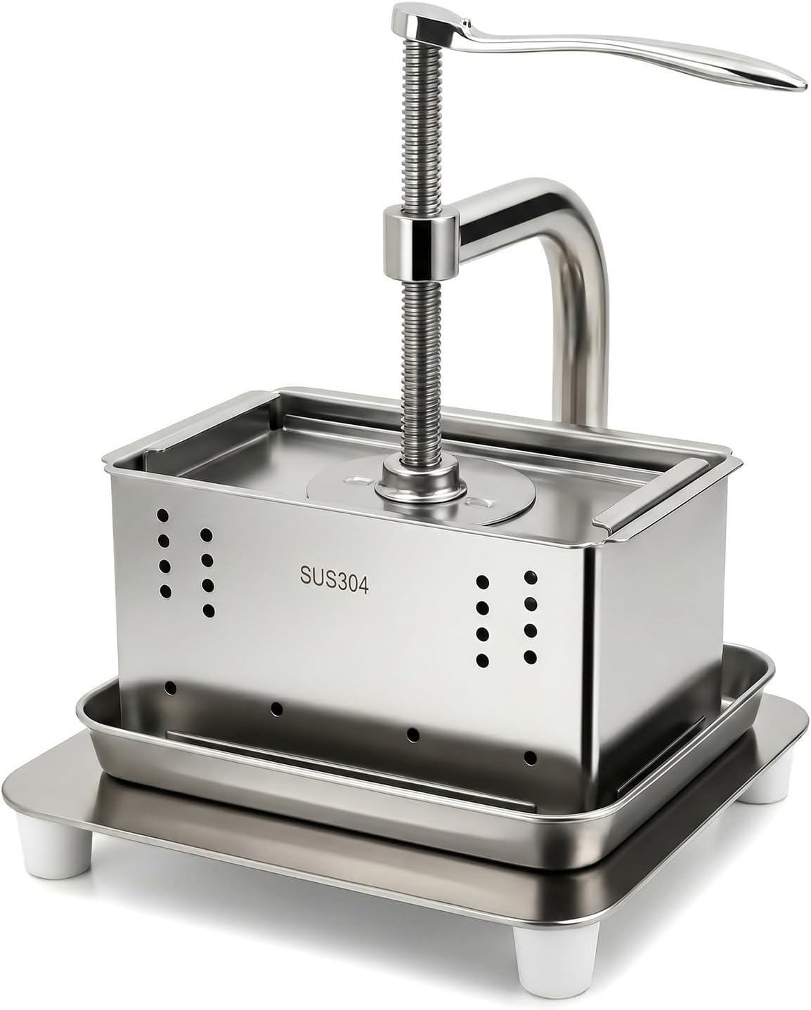 Tofupresse Elektrische Käsereiben, Silber, Edelstahl Tofu Maker Große Kapazität Abnehmbar & Leicht zu