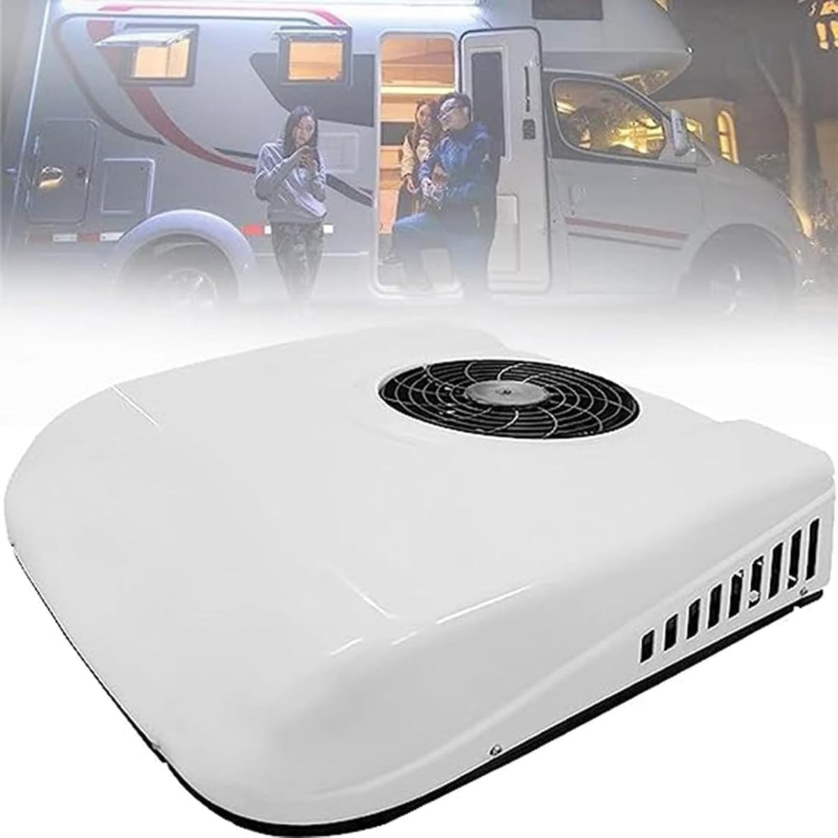 ZXINXIN Mobiles Klimagerät, 12 V, Weiß, Dachklimaanlage für LKW und Wohnmobil, mit Kühlung, ohne Schlauch, geräuscharm
