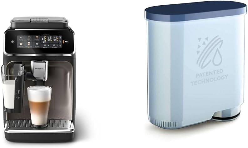 PHILIPS Kaffeemaschine, Schwarz/Silber, 3300 Series Vollautomatische Espressomaschine - 6 Getränke