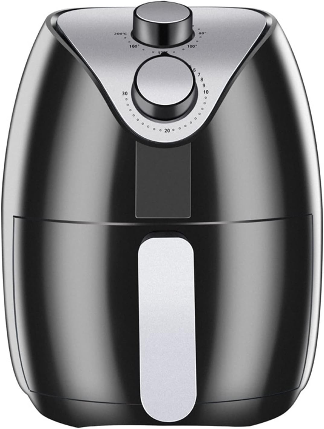 YHQKJ Heissluftfritteuse, 1350 W, 2.5 L, Schwarz, Heißluftfritteusen /5 L Luftfritteuse Pommes-Maschine, Plug Type