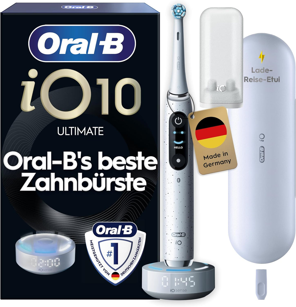 Oral-B Rotierend, Schwarz, 7 PUTZ-MODI: Smart Adapt, Tägliche Reinigung, Sensitiv, Aufhellen, Zahnfleischschutz