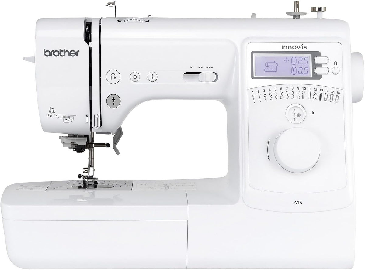 Brother Overlock-Nähmaschinen, Schwarz, Innovis A16 Nähmaschine, Computer-Nähmaschine mit 16 Stichen, LC-Display