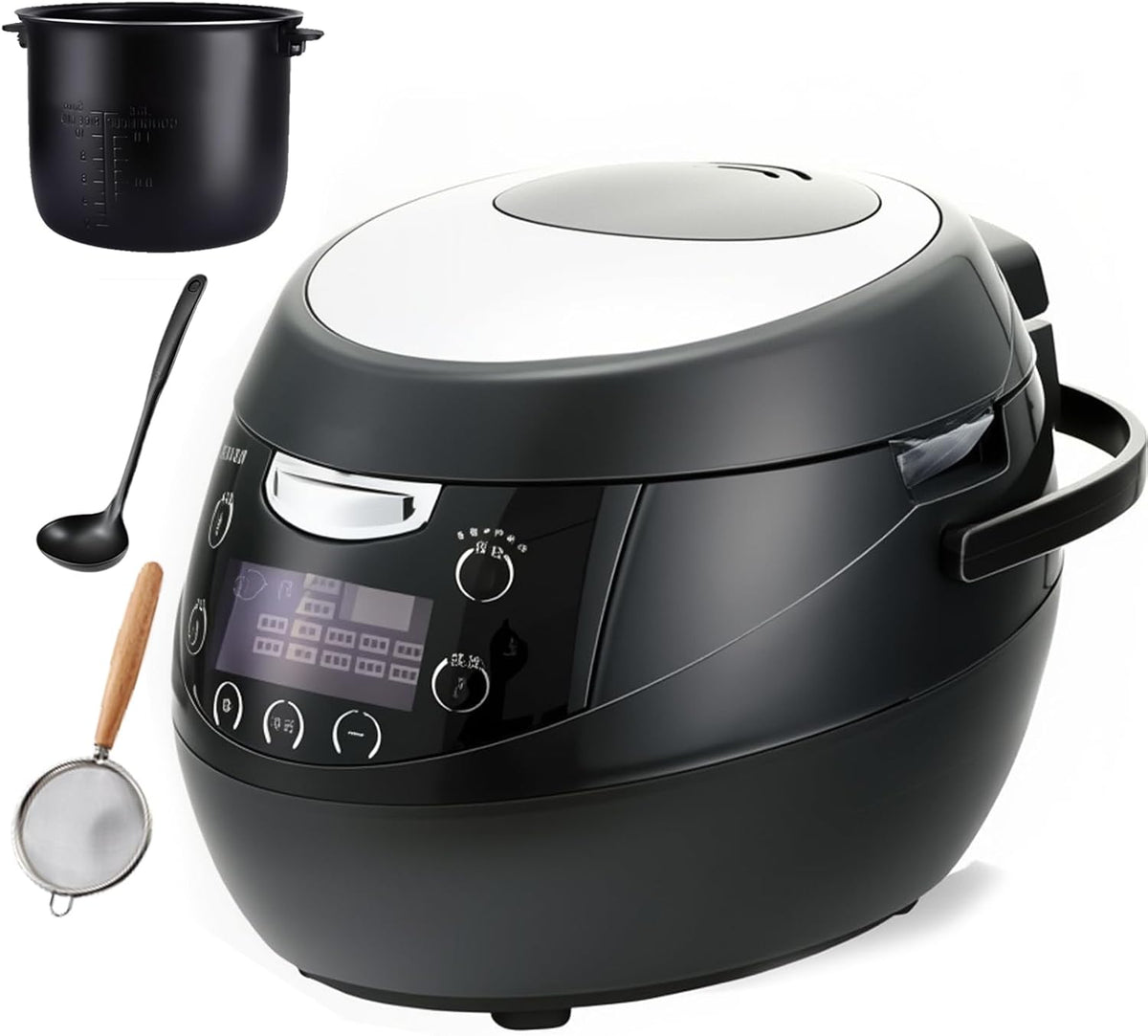 Kommerzieller Multikocher, 8 l, Grau, Kochtopf, automatische Perlenwärmmaschine mit Smart-Touch-Panel, Temperatureinstellung