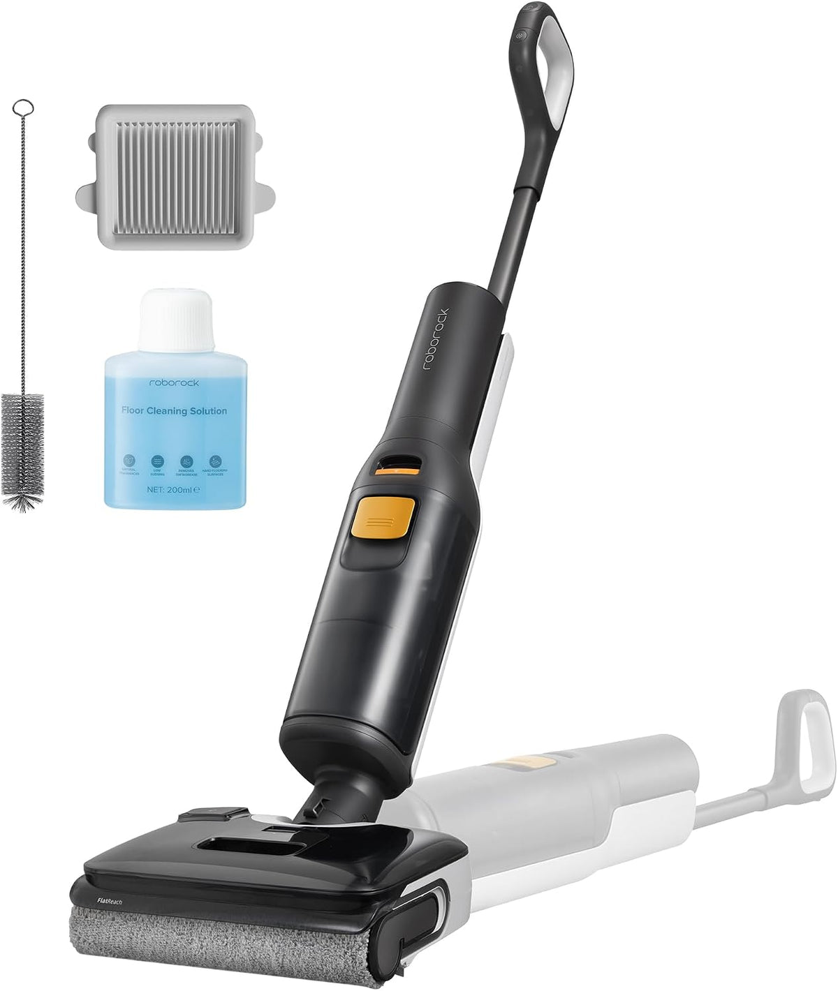 roborock Nass-,Trockensauger für Werkstätten, Schwarz, F25 BX Nass Trockensauger, 20.000 Pa, 180° Flach absenkbar