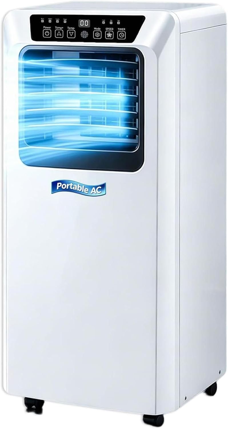 JJENXYYDS Luftentfeuchter, ABS, Weiß, Mobile Klimaanlage 7000/9000 BTU mit Fernbedienung (9000BTU)