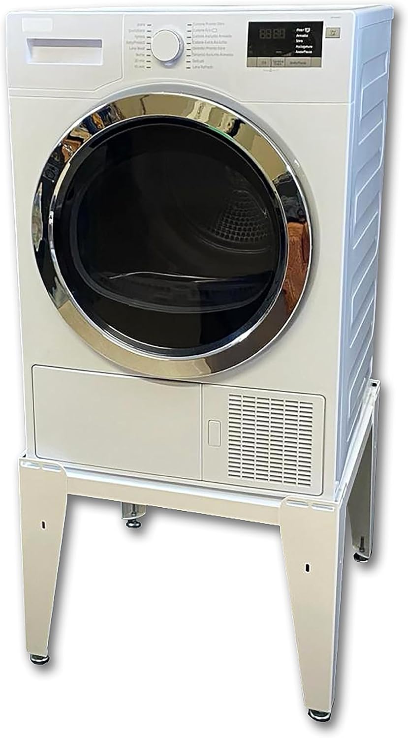 Protectionik Wäschetrockner, Weiß/Schwarz, Sitzerhöhung für Waschmaschine und Trockner, Farbe weiß glänzend oder schwarz matt