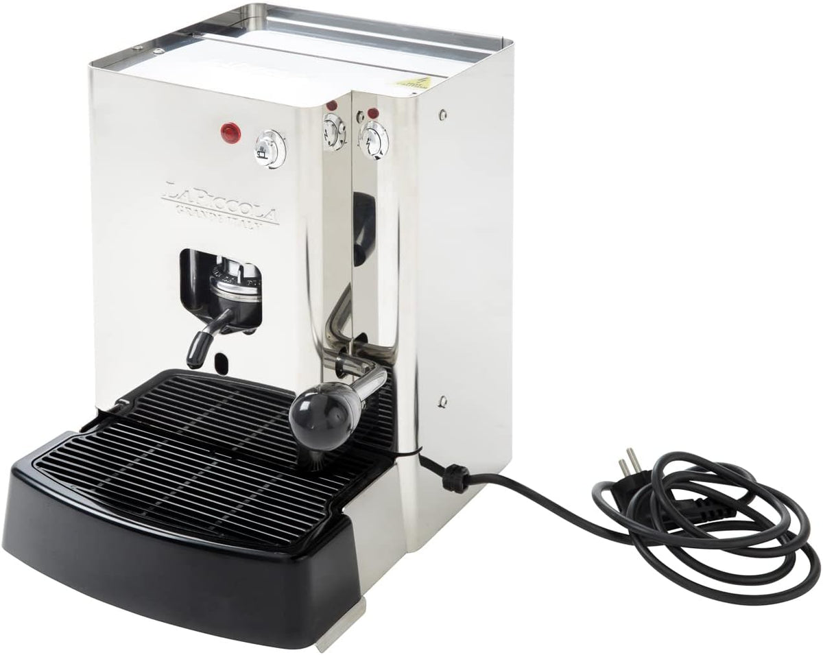 La Piccola Kaffeemaschine, Silber, Sara Classic Edelstahl italienische Espressomaschine