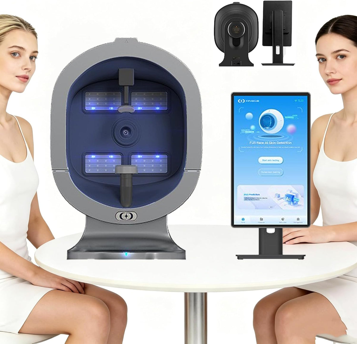 GCLCPAEN Kamera, Braun, 6' Digitaler Hautanalysator, 3D-Hautanalysegerät, 11 Spektralbilder, Cloud-Speicher, Visualisierungsanalyse