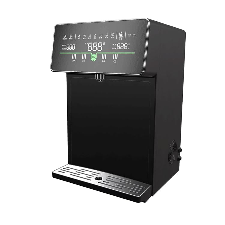 VIESTA Wasseraufbereiter, Grau, ® CT120 Tisch Umkehrosmoseanlage mit Kühlung, TDS & UV, 100G RO mit Heiß- und Kaltwasserfunktion