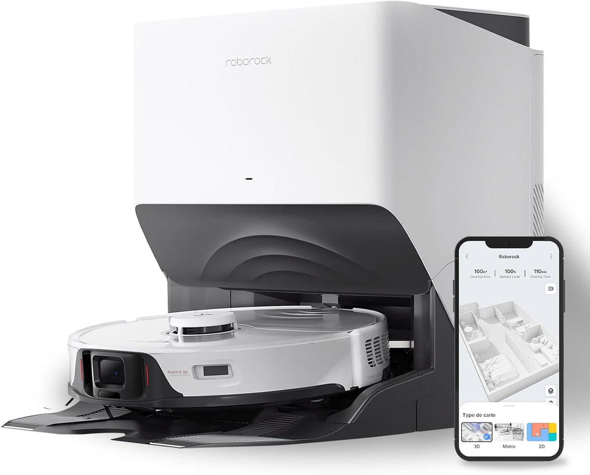 Amazon Renewed Saugroboter, Schwarz, roborock S8 Pro Ultra mit Wischfunktion Absaugstation, All-in-One-Dock, 3D-Hindernisumgehung