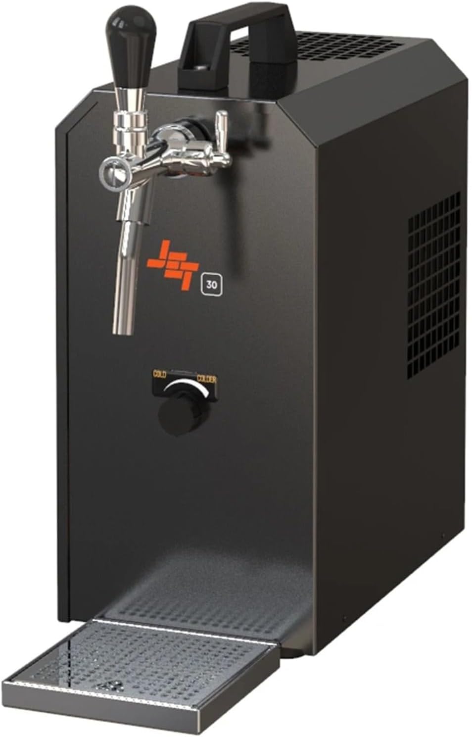 ich-zapfe.de Bierzapfanlagen, 40 l, Silber, Komplett Set Bierzapfanlage Jet 30 Zapfkopf Korb - /h, CO2-System, Edelstahl