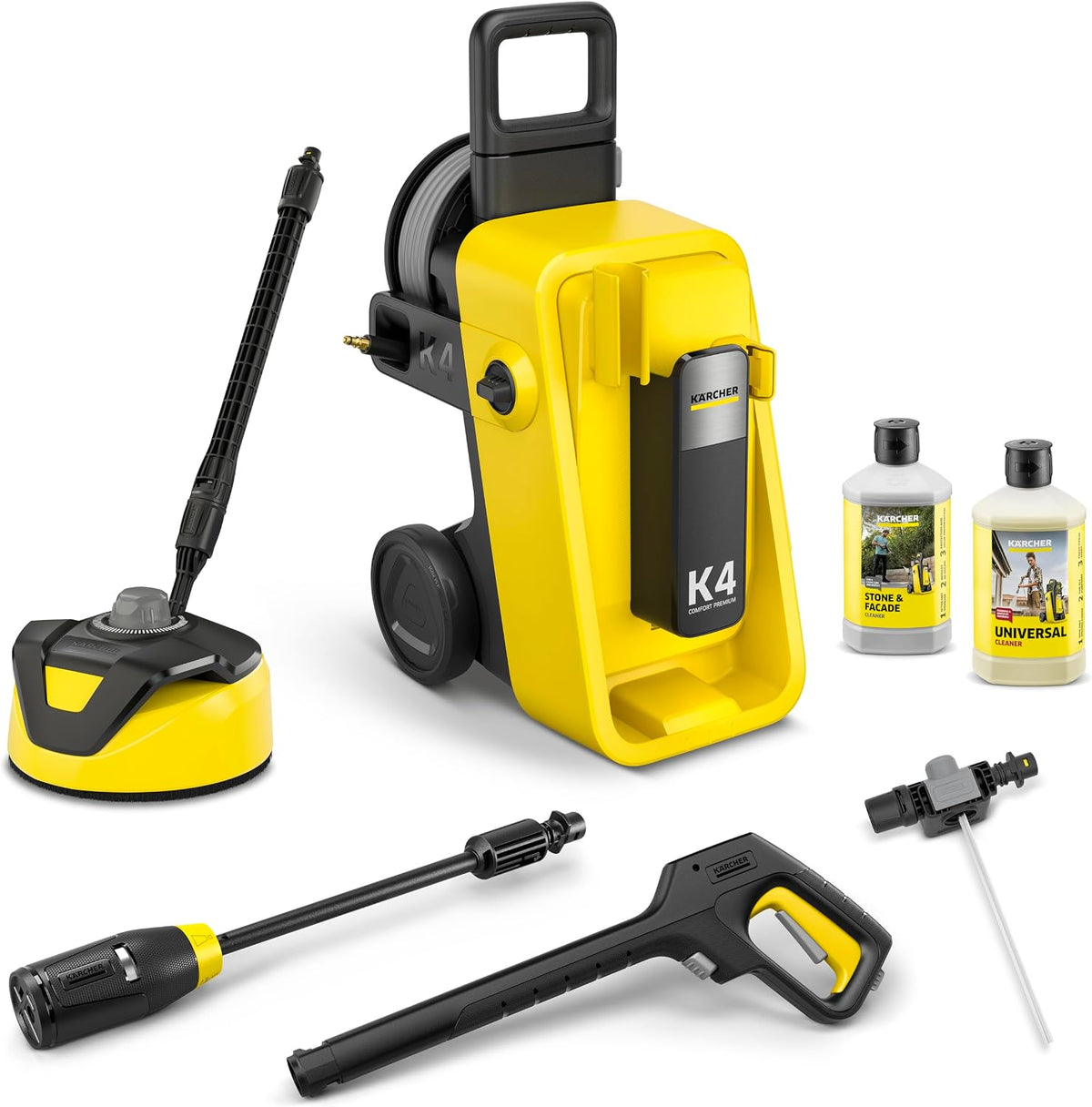 KÄRCHER Hochdruckreiniger, 130 bar, 420 l, 17 kg, 30 m, Schwarz, K 4 Comfort Premium Home, Druck:, Fördermenge: /h