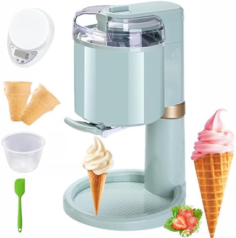 Vollautomatische Eismaschine, 1 Liter, Grau, für zu Hause und Bar, kompakte Dessertmaschine für zu Hause