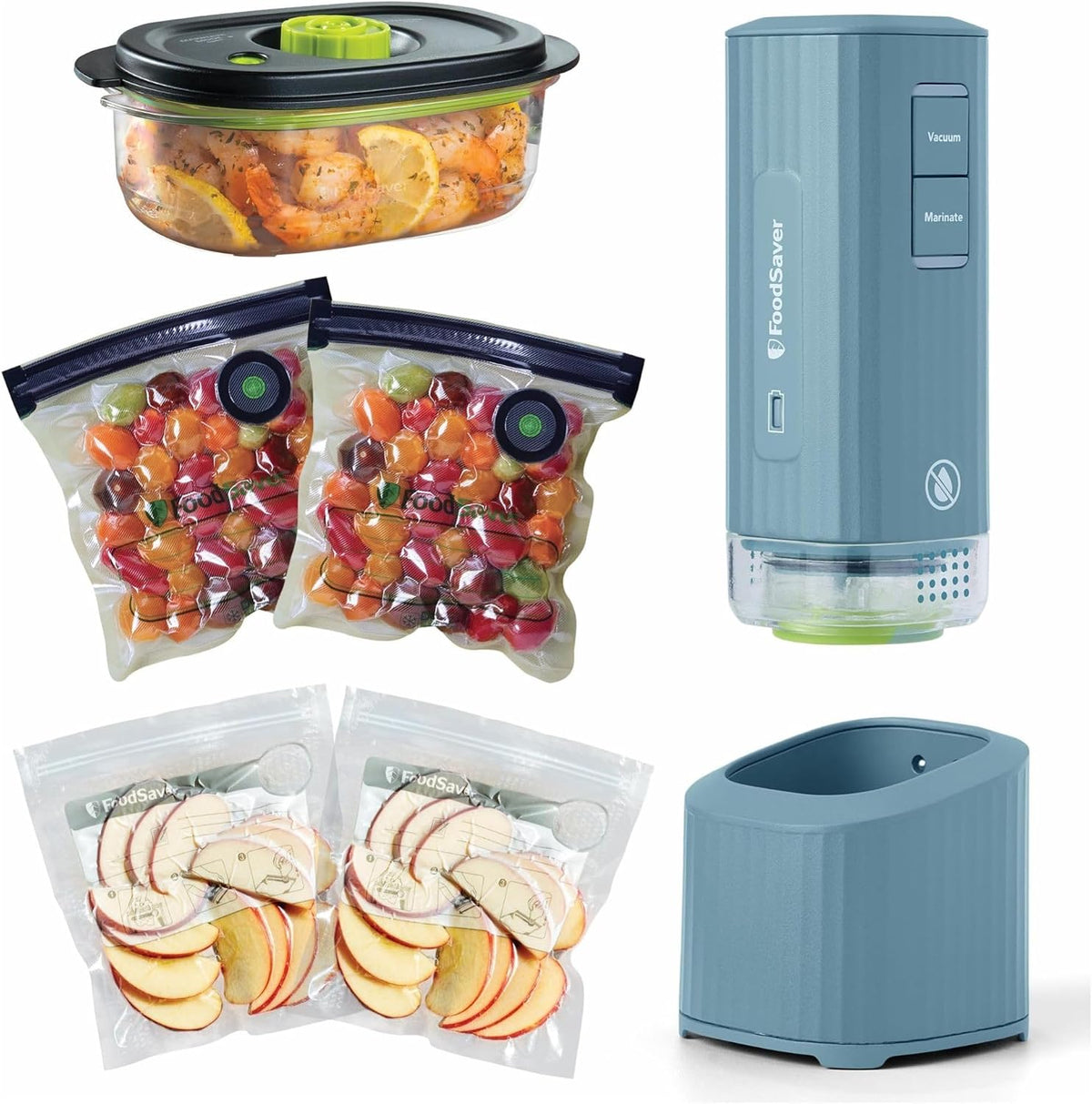 FoodSaver Gefrierschrank, Schwarz, Mini Handheld Vacuum Sealer, Cordless, Reflections