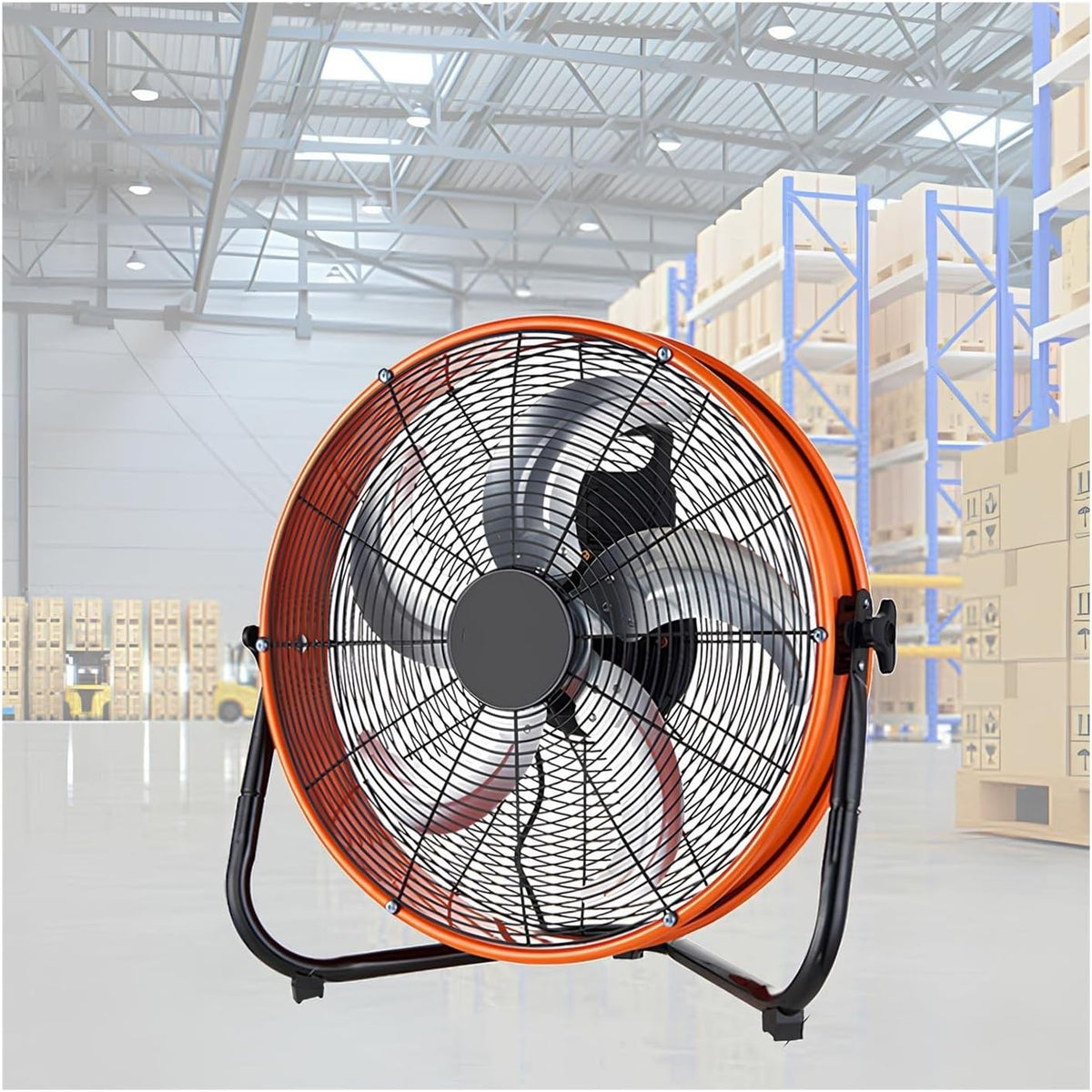 PQPQLI Gewächshaus, 18 Zoll, Weiß, Industrie Bodenventilator, Tragbare Hochleistungs Windmaschine