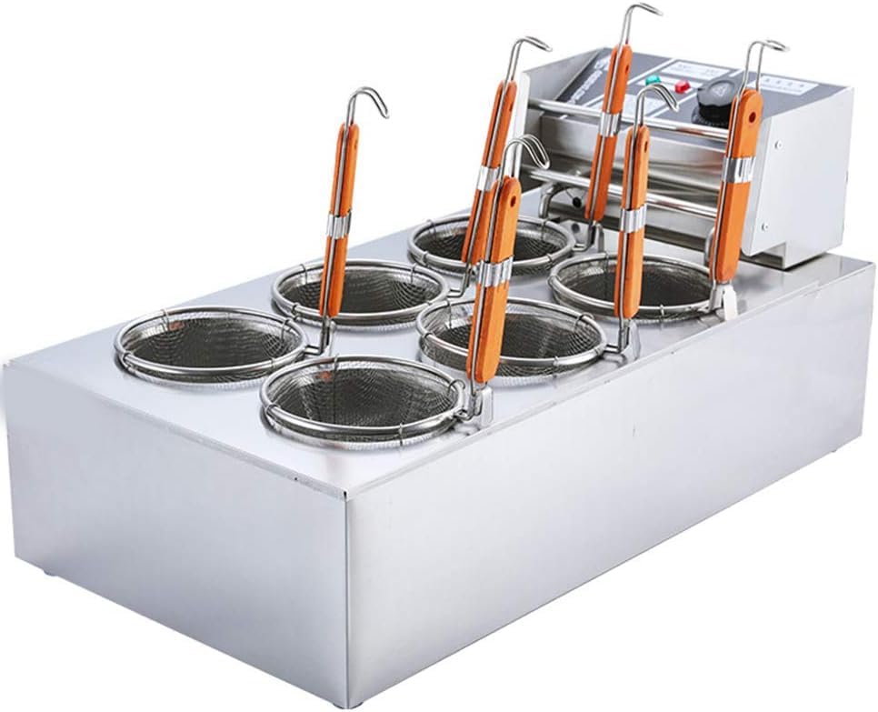 WOTZOV Elektrische Küchengeräte, 65 x 34 x 31 cm, 12 l, 3 kW, 6 L, Silber, Nudelmaschine, Elektrische Nudelmaschine Für Gewerbe Und Haushalt