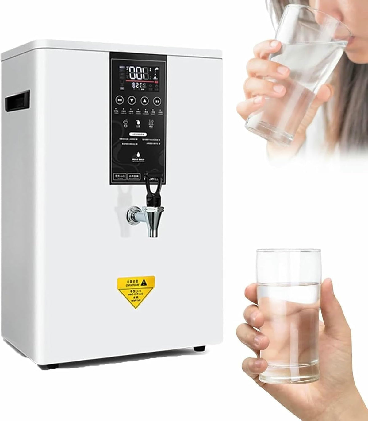 WMYYZYQ Schreibtisch, 50 l, Schwarz, Sofortiger Heißwasserspender, Wandmontage, Netzeinheit, Eis- und Warm-Dual